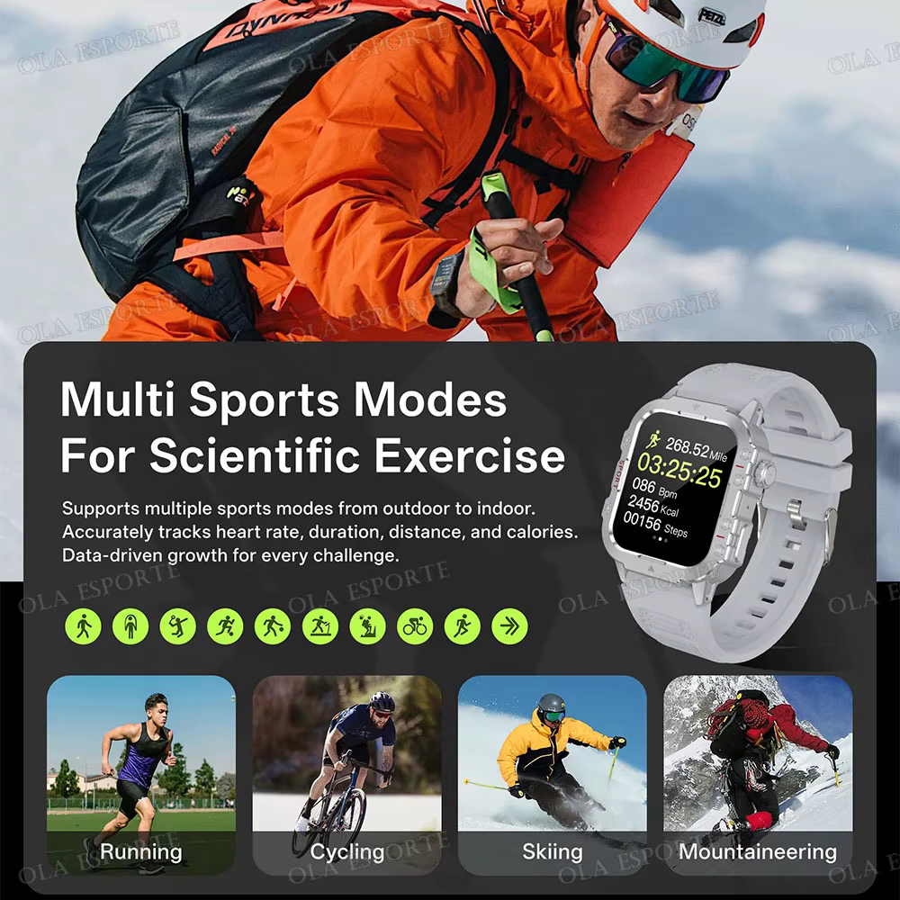 Nouvelle Montre Connectée Militaire 2026 pour Hommes avec GPS