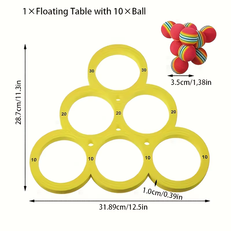 Ensemble de jeu de lancer de piscine, jouets de piscine flottants pour Sports aquatiques en famille, tapis de jeu d'eau de jeu de lancer