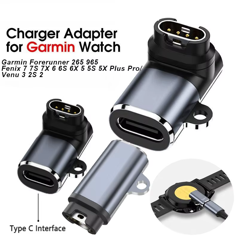 Pour Garmin Fenix 8 7 7S 7X 6S 6 Forerunner 955 965 Quatix USB-C chargeur Smartwatch