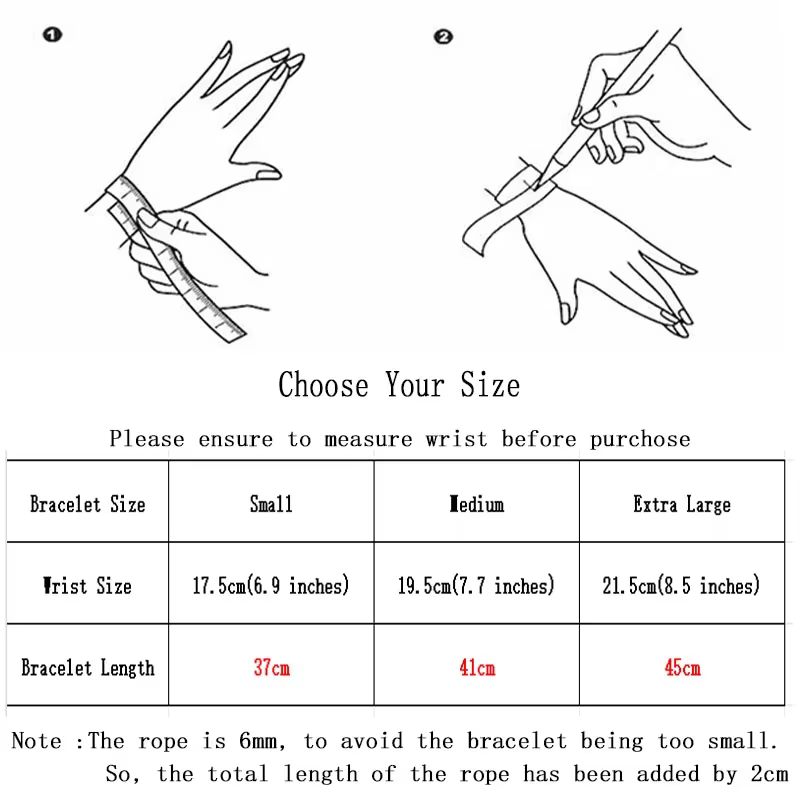 Nouveau chez les hommes bohême corde Bracelet attirer magnétique