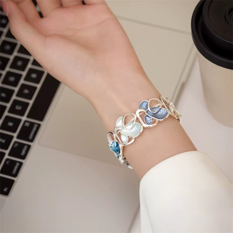 Bracelet élastique en métal pour femmes