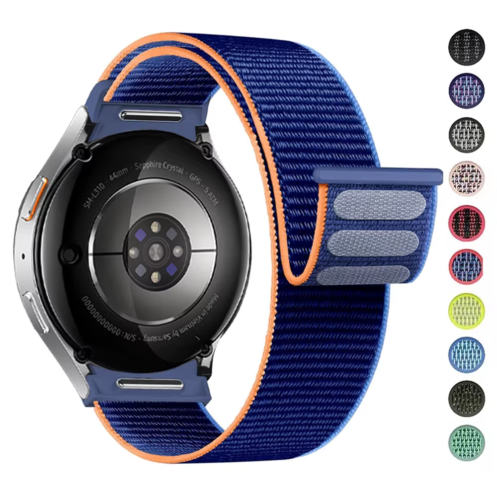 Bracelet pour Samsung Galaxy Watch 7/6/4/classique/5 pro 44mm 40mm poignet sans espaces en Nylon sport boucle correa