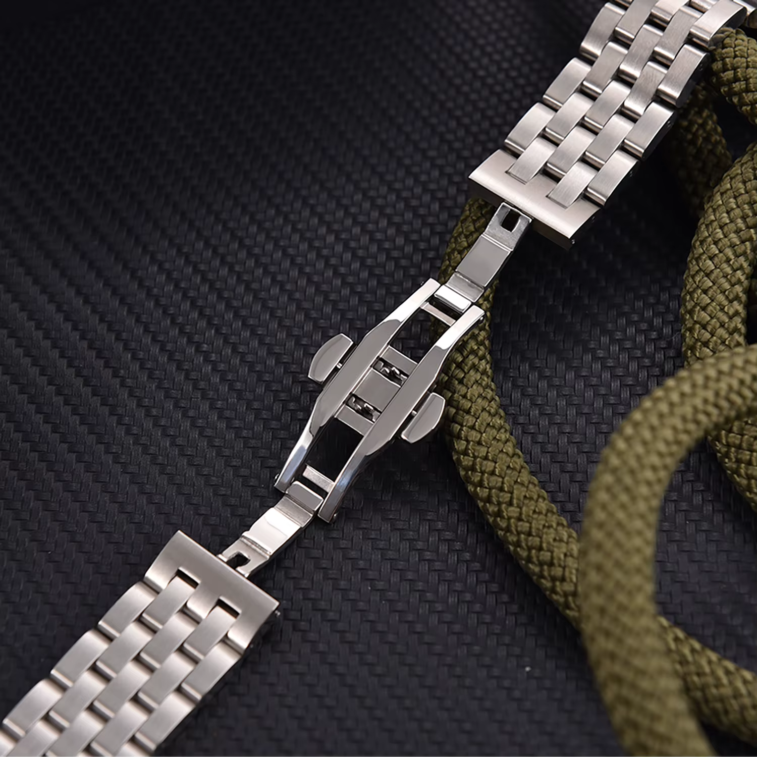 Bracelet de montre en acier pour Jubilee Flat Watch