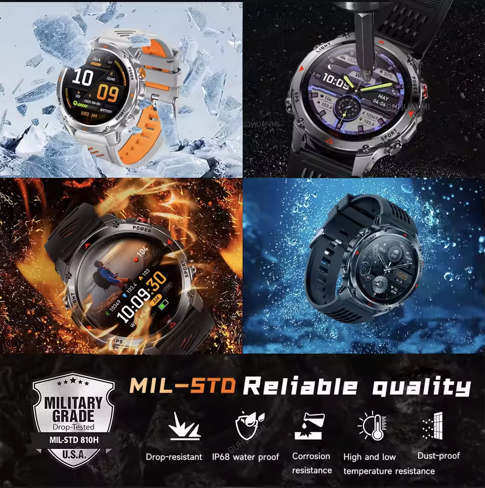 Forerunner 570 GPS montre intelligente 3ATM étanche AMOLED écran MULTI-bande GNSS boussole altimètre lampe de poche sport Smartwatch hommes