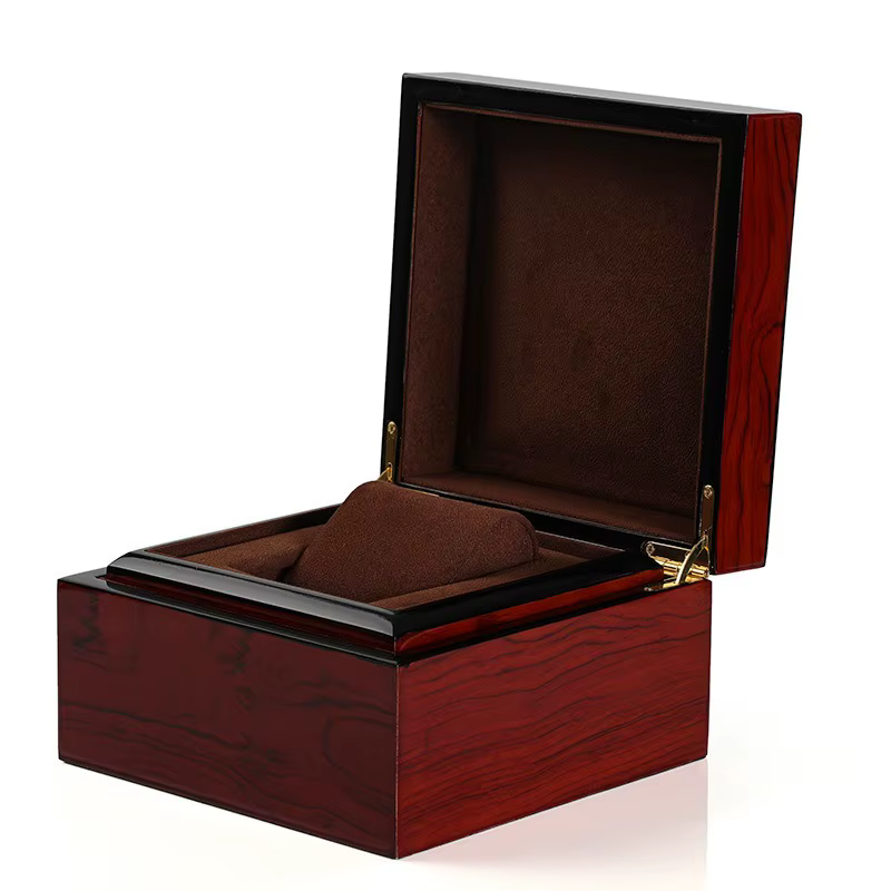 Boîte de rangement pour montre unique, étuis pour montres-bracelets pour hommes, boîtes de montres mécaniques de luxe, vitrine de montre avec oreillers amovibles