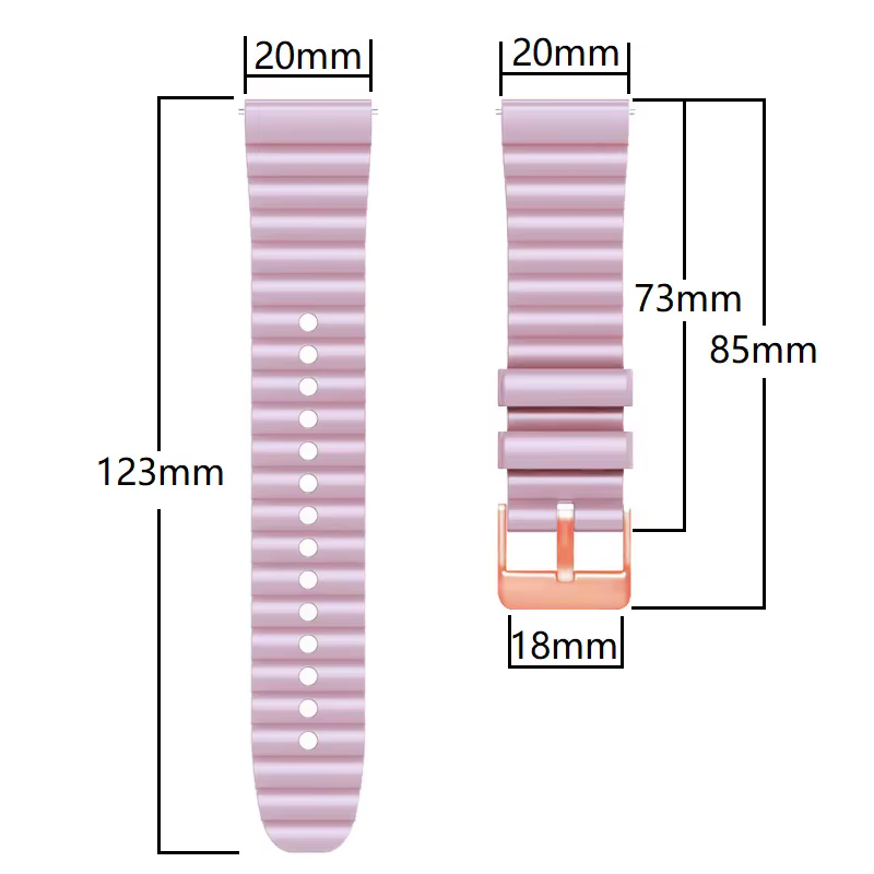 Bracelet de montre en Silicone pour femmes