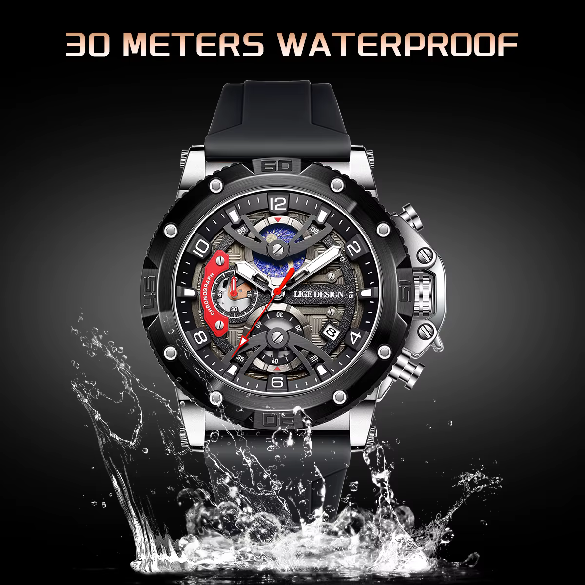 Montre de sport LIGE pour homme