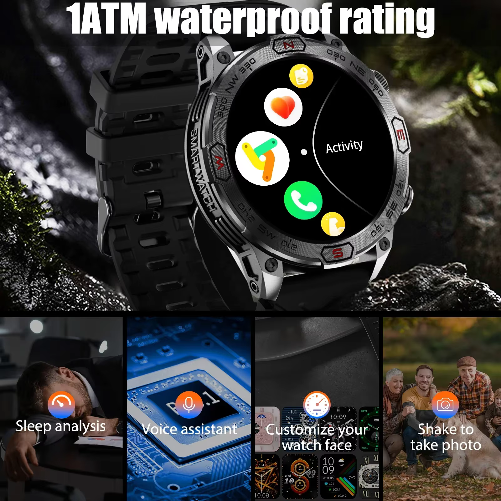 EIGIIS nouvelle montre intelligente 1.43 "écran AMOLED 1ATM