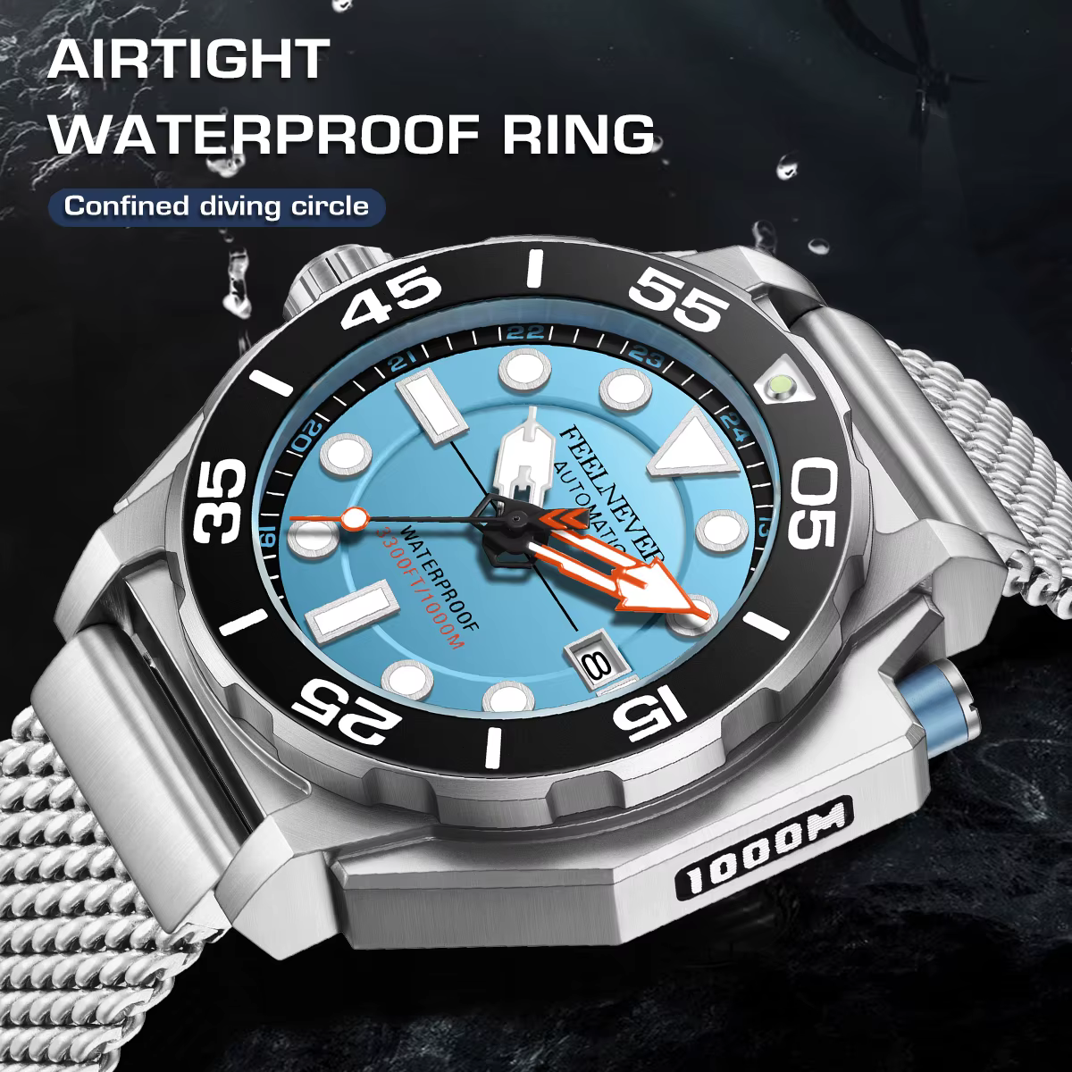 Nouvelle marque de luxe hommes montre 1000m étanche BGW9 Super lumineux relogios masculinos montres mécaniques