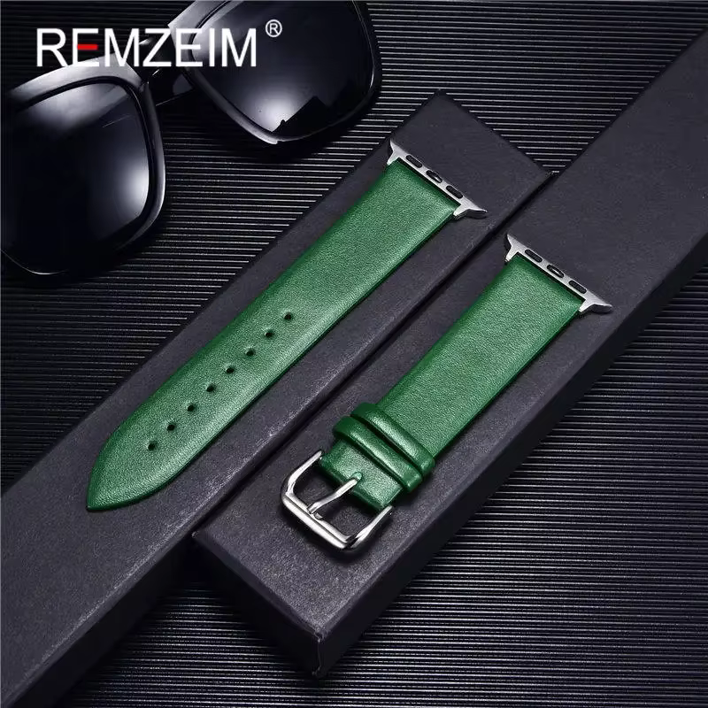 Bracelet en cuir véritable pour Apple Watch 8 7 6 SE 5 4 3 2 38mm 40mm 41mm
