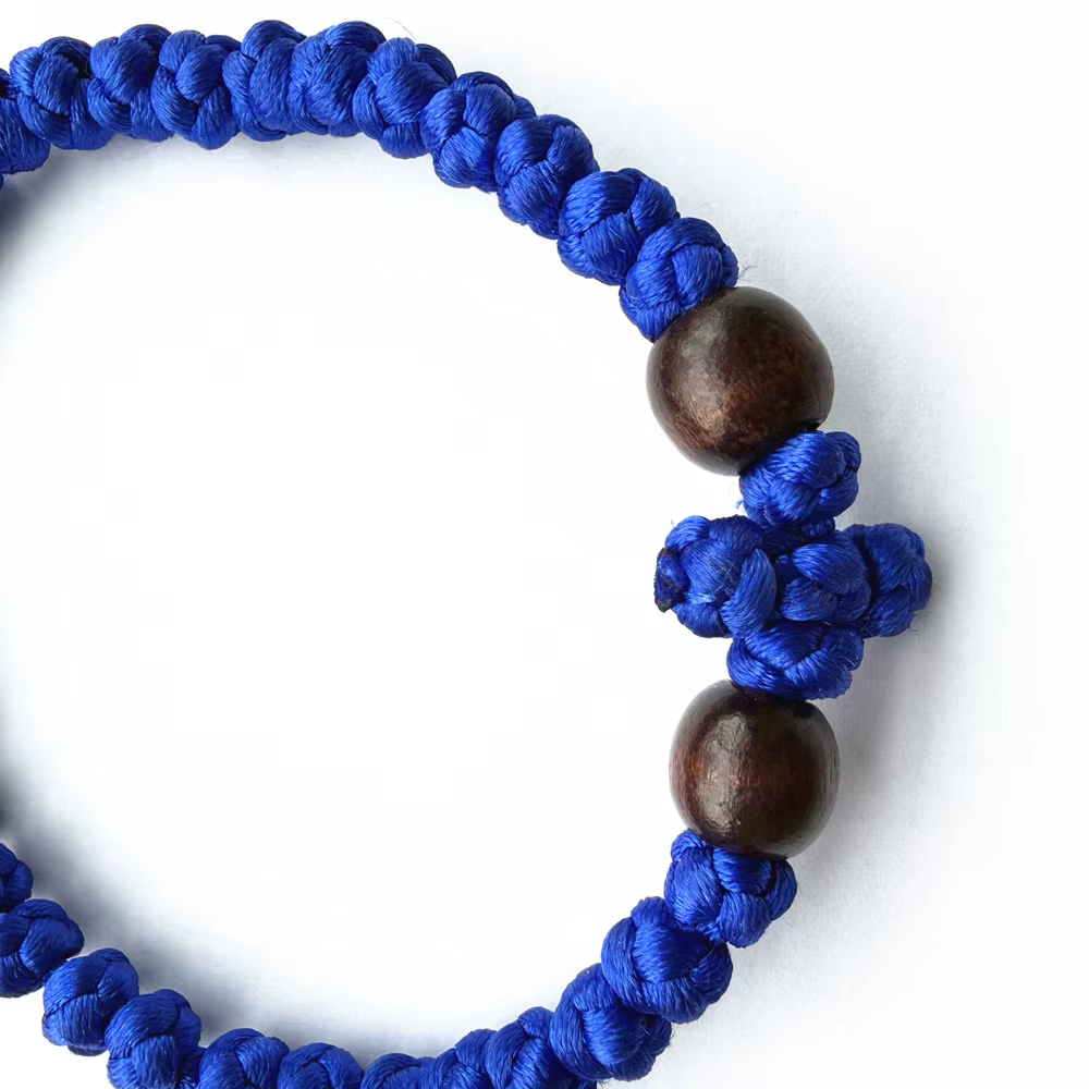 Bracelet de corde de prière orthodoxe grec, 61 points ronds, fait à la main, réglable, ustensiles d'église
