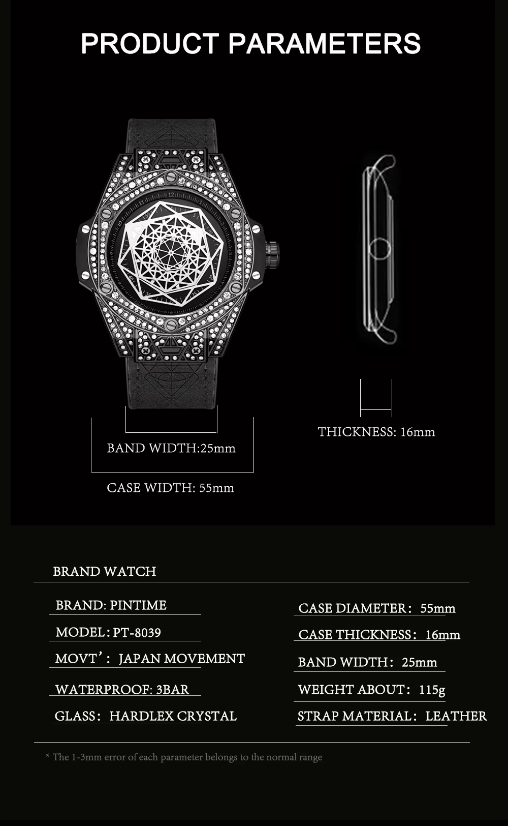 Montre Homme Géométrique de Luxe