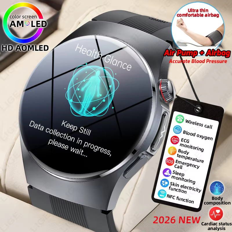 Montre connectée intelligente LIGE avec pompe à air