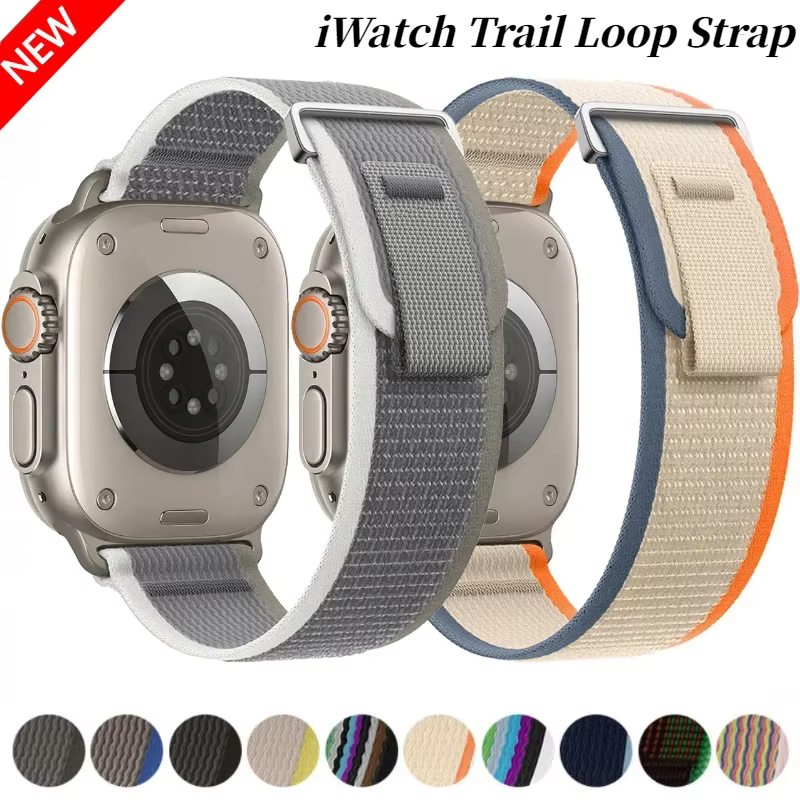 Bracelet à boucle Trail pour Apple Watch Ultra 3/2 49mm série 11 10 9 8 7 46mm 45mm 41mm 42mm