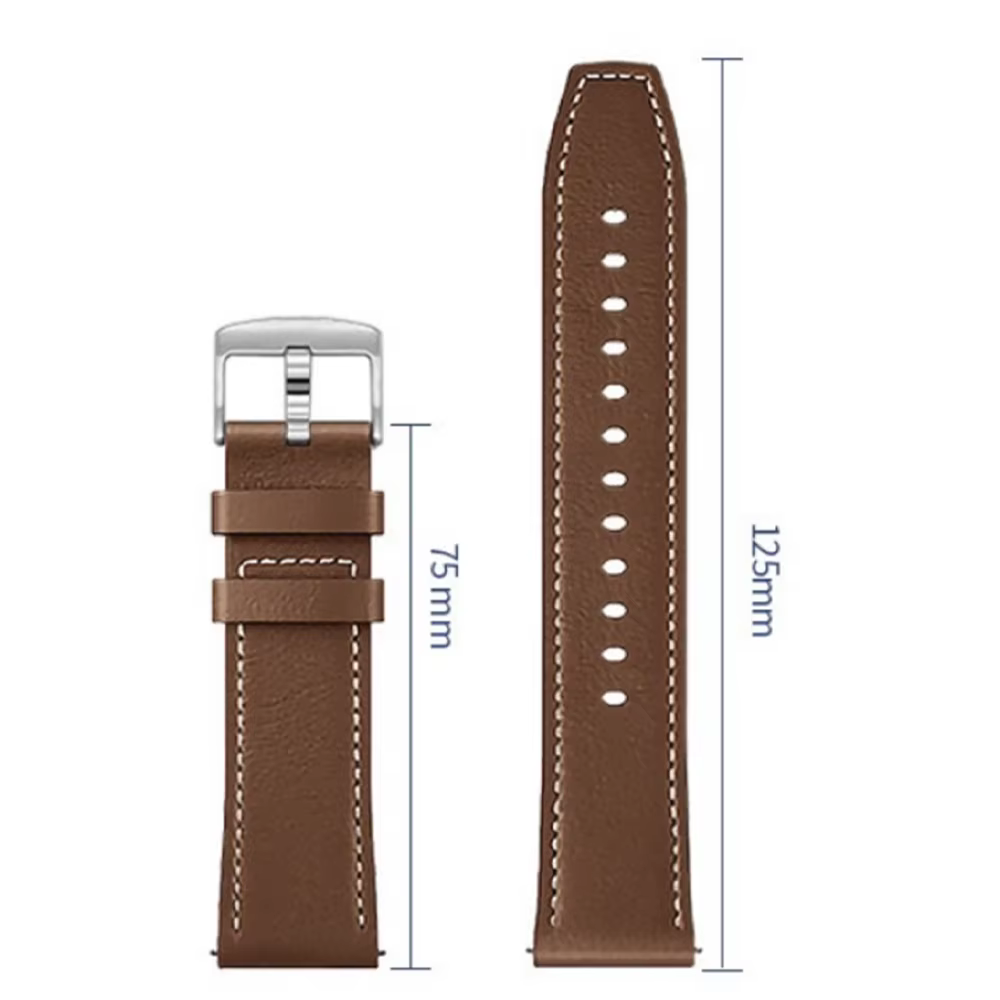 20/22mm Bracelet en cuir pour Garmin Venu 4 45mm 3 Sq2
