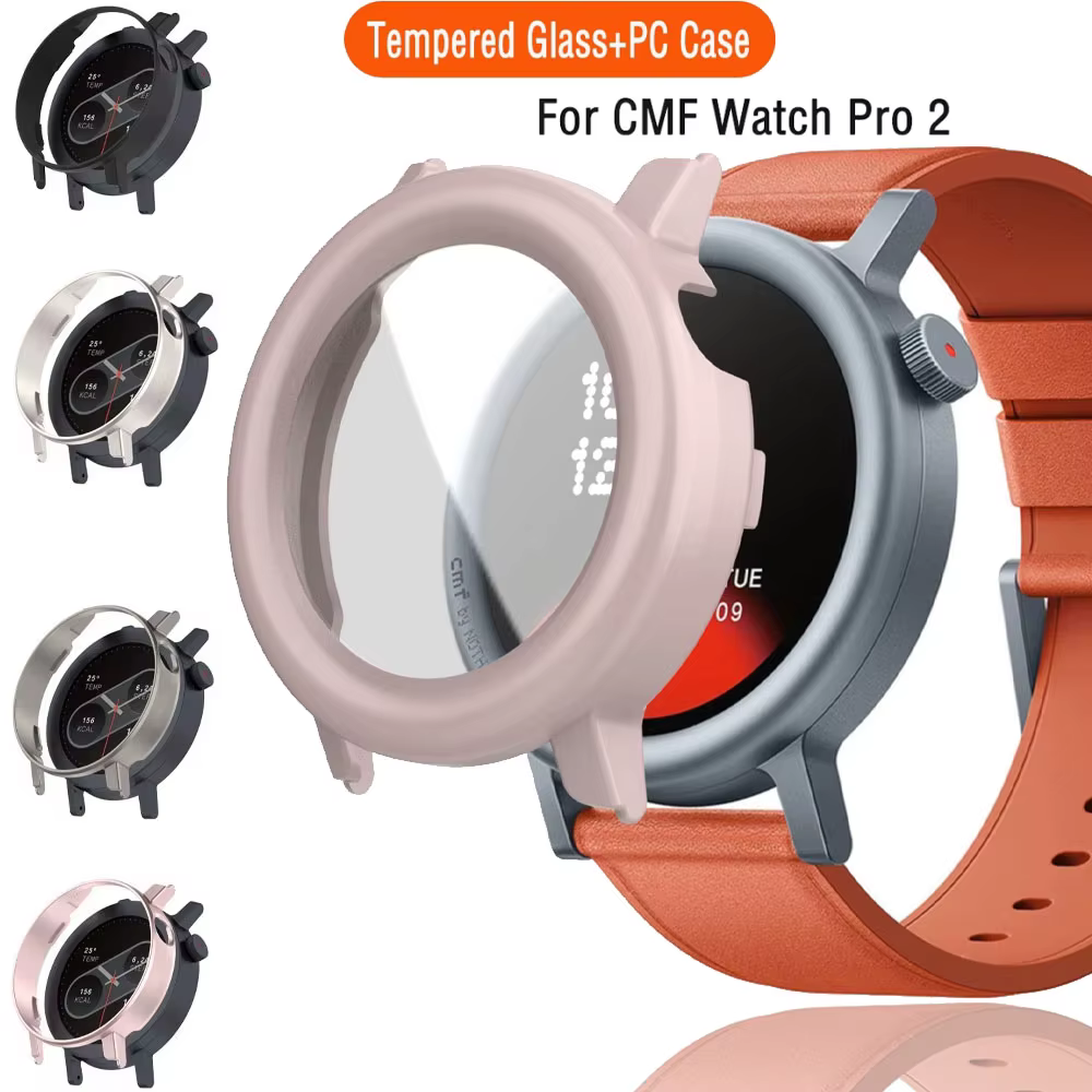 Verre trempé + étui de protection d'écran pour rien CMF Watch Pro 2