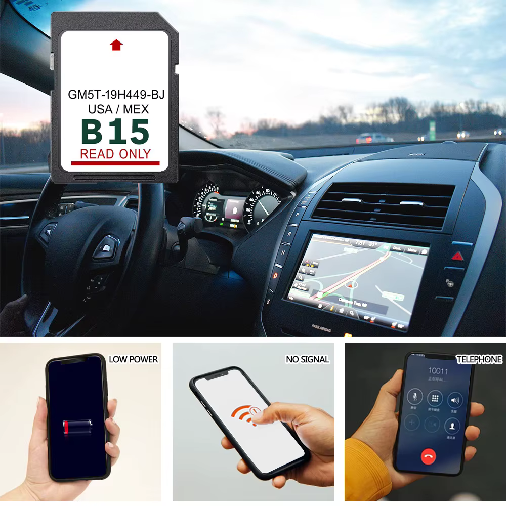 Carte SD 32 Go pour Ford C-Max 2013-2015, version 15 du système de navigation, données GPS, cartes USA MEX 2024, système de navigation par satellite