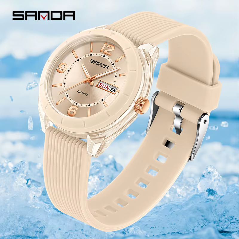 SANDA nouvelle montre à Quartz pour femmes étanche Auto Date semaine élégant luxe dames