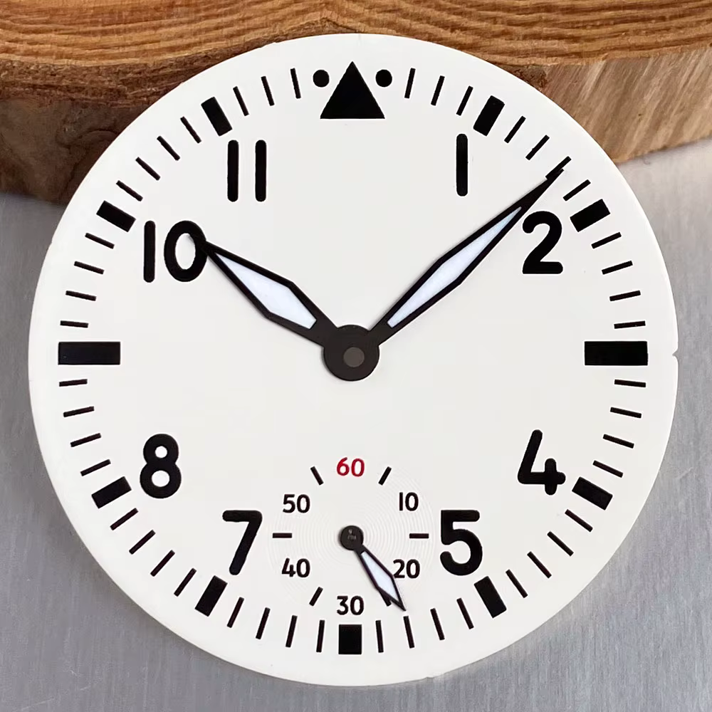 Nouveau cadran de montre noir, bleu, vert, blanc de 37 mm avec aiguilles pour mouvements Sea-gull ST3621 ETA 6498, pièces de montre, outils d'horloger