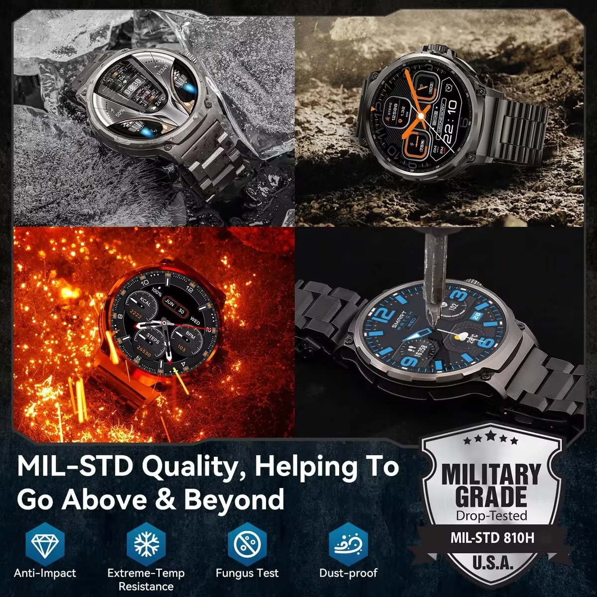 Montre connectée de Sport pour hommes