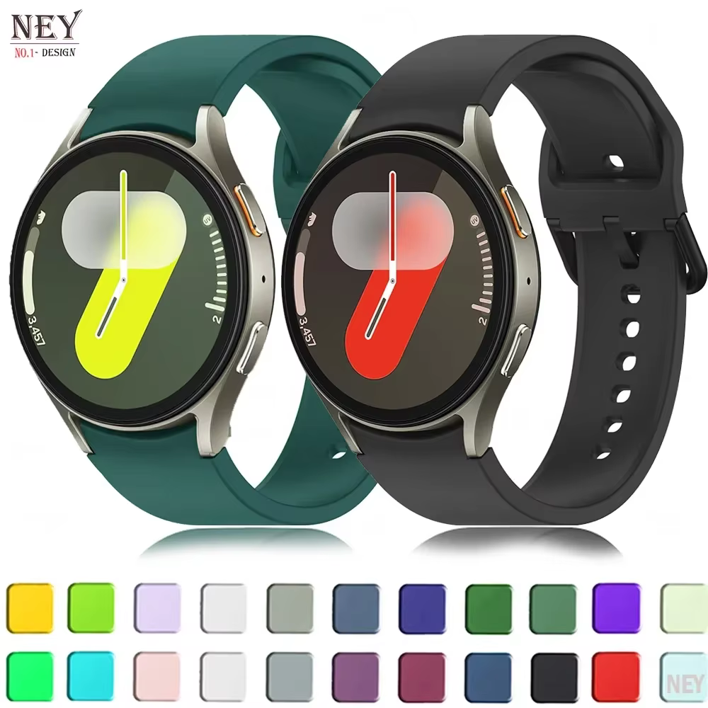Bracelet en Silicone pour Samsung Galaxy Watch 7 6 5 4 FE 44mm 40mm 5 pro 45mm