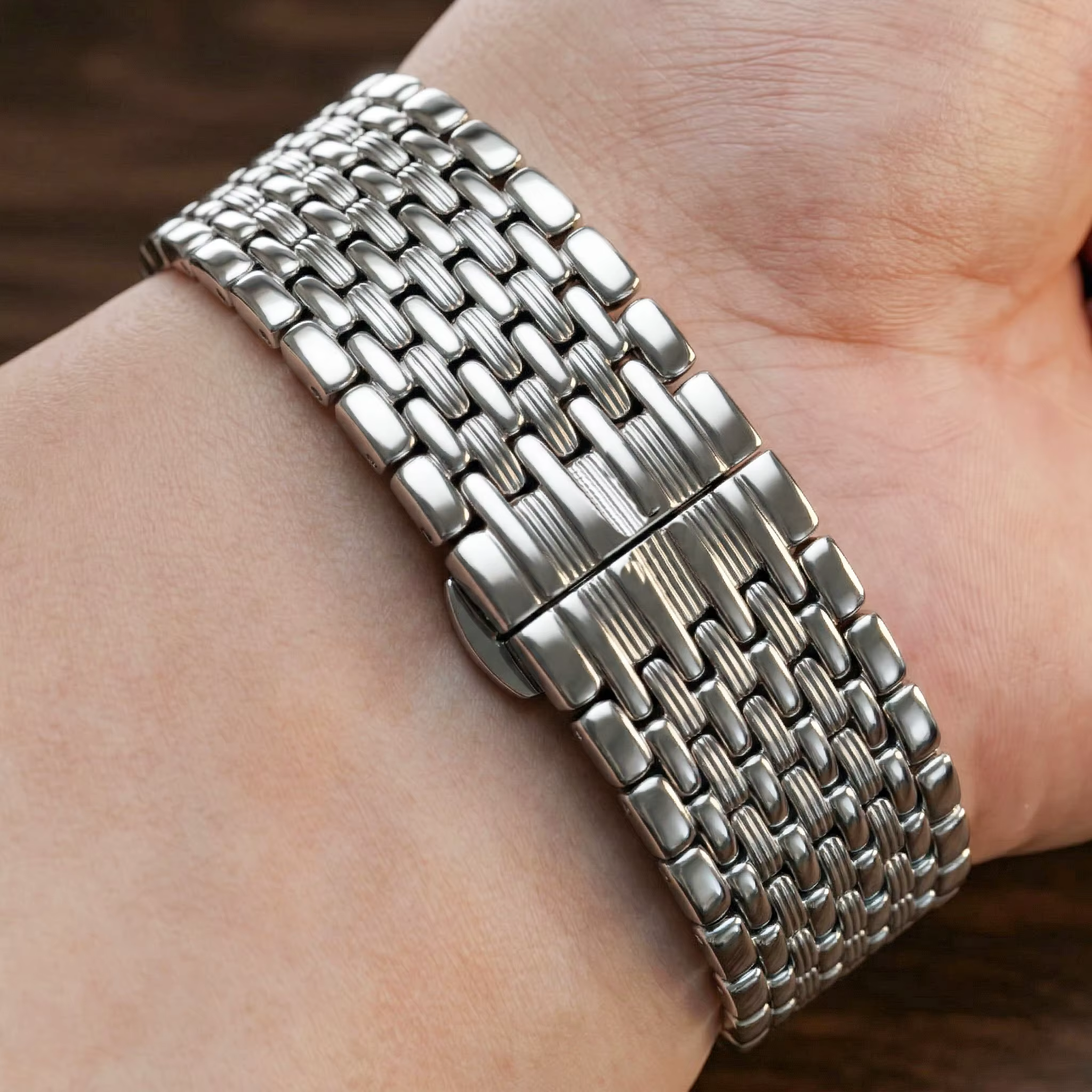 Bracelet de montre en acier inoxydable pour hommes et femmes