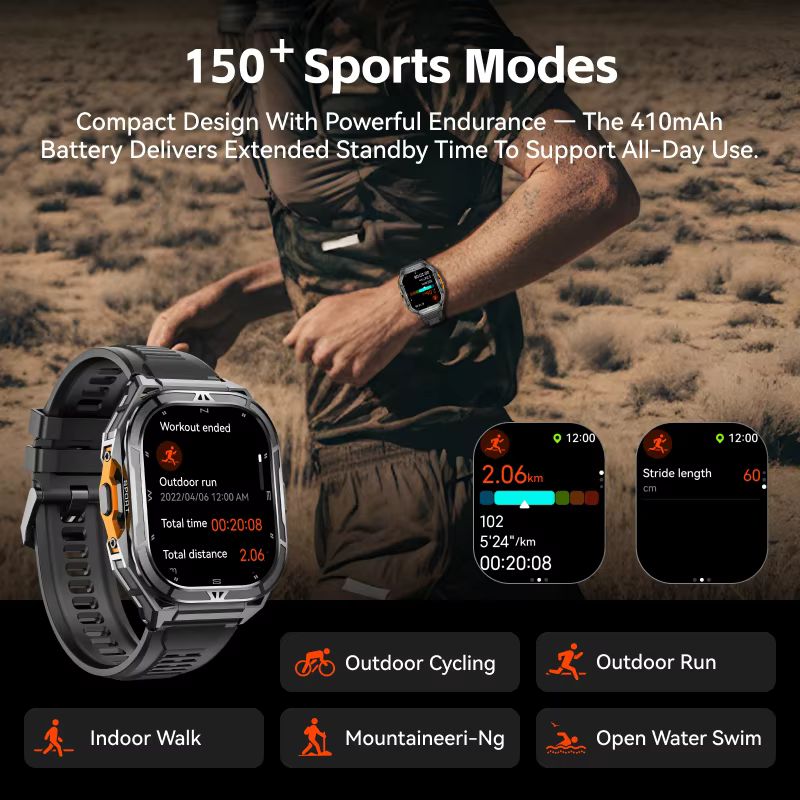 Montre connectée GPS pour hommes