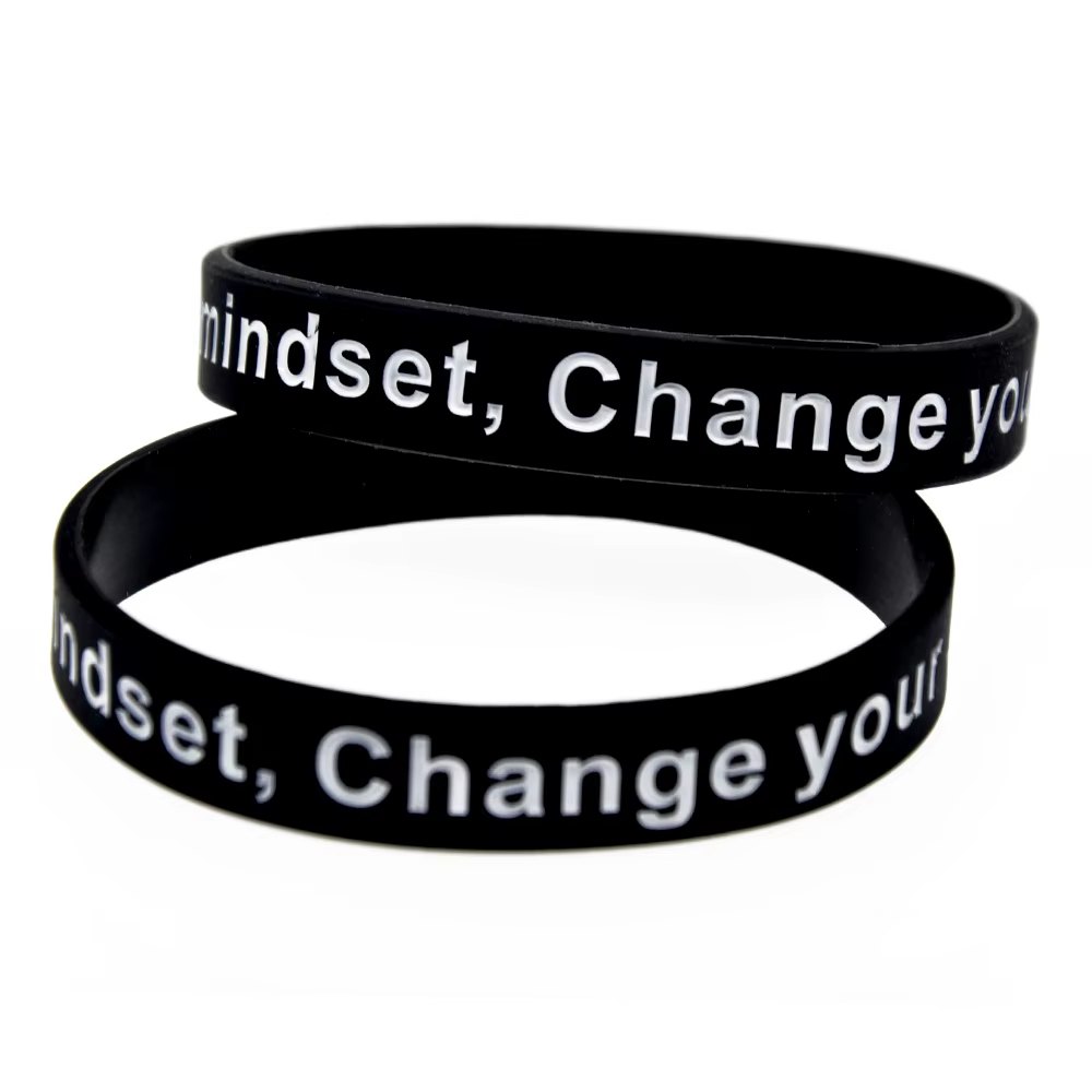 1 Bracelet en silicone inspirant 'Change Your Mind Set