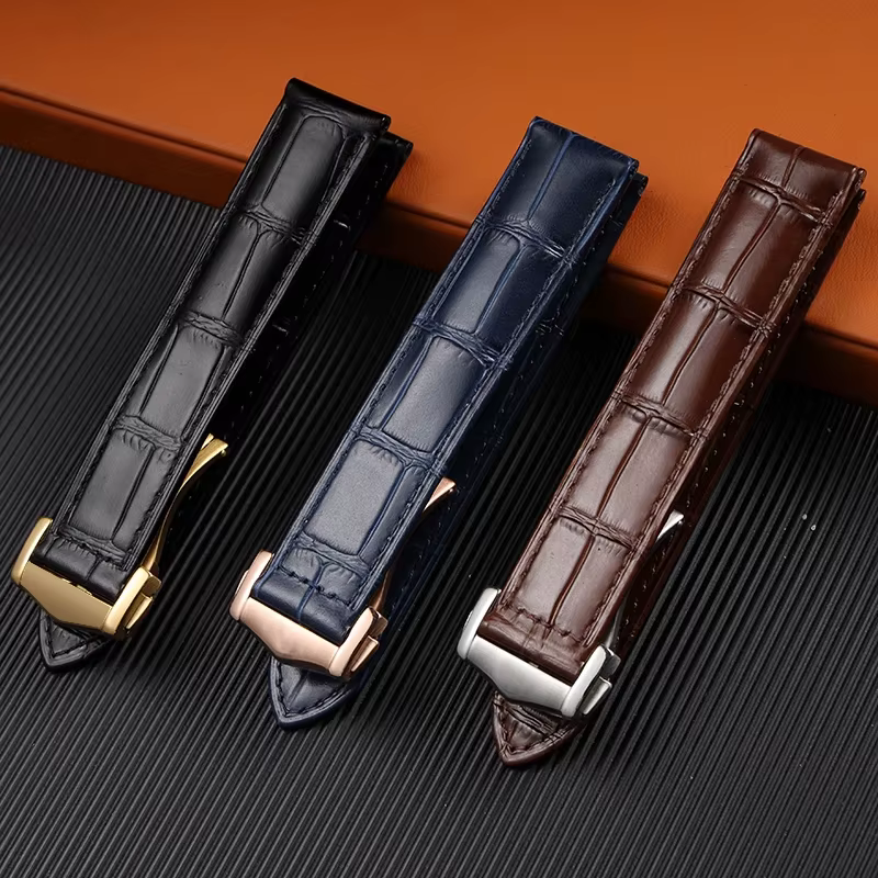 Bracelet DE montre en cuir véritable
