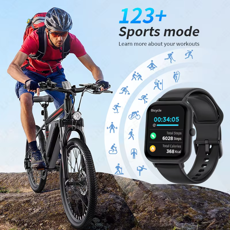 LIGE 2025 nouveau GPS Tracker montre intelligente 1.83 "écran HD 100 + sport Bluetooth appel étanche