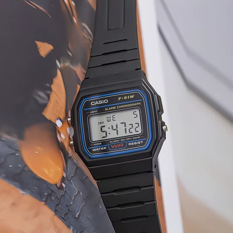 Montre électronique carrée Casio F-91W-1