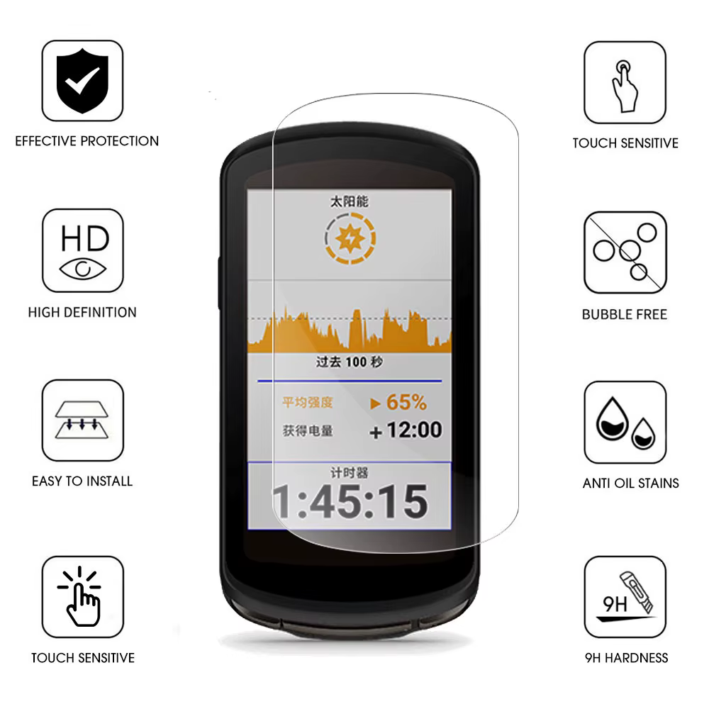 2 en 1 pour Garmin Edge Explore 2 étui de protection + Film de verre housse