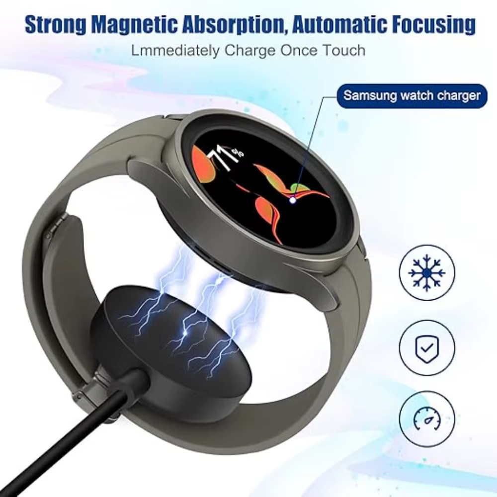 Chargeur 2 en 1 pour Samsung Galaxy Watch 7/6/5/5 Pro USB-C