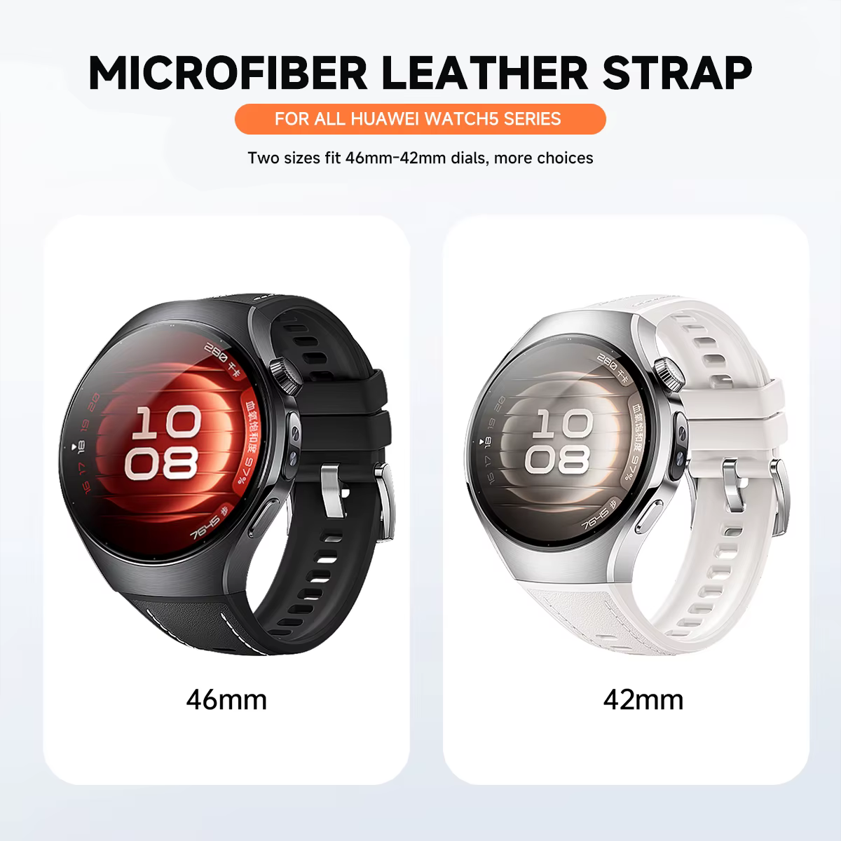 Bracelet en cuir de luxe pour Huawei Watch 5