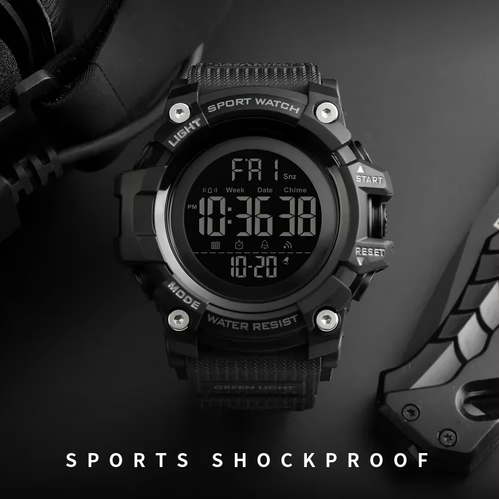 SKMEI 1384 montre électronique de Sport étanche pour hommes montres-bracelets numériques militaires