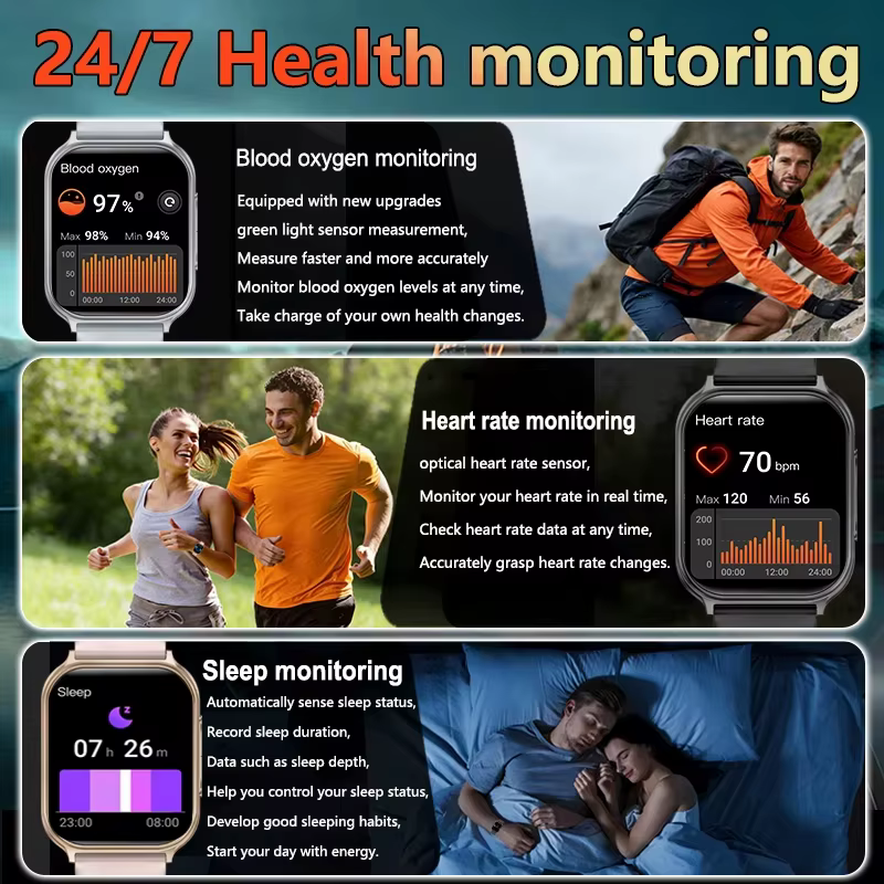 Montre connectée LIGE avec batterie 700 mAh