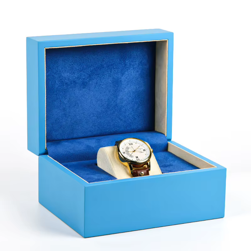 Boîte à montre en bois noir mat de luxe pour homme et femme