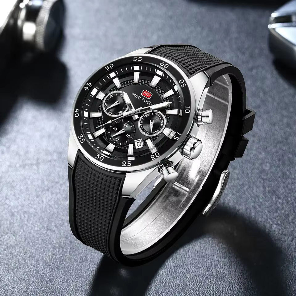 Montre-bracelet analogique à quartz sport décontractée Brighter Day large multifonction MF0627G 2026 MINI FOCUS