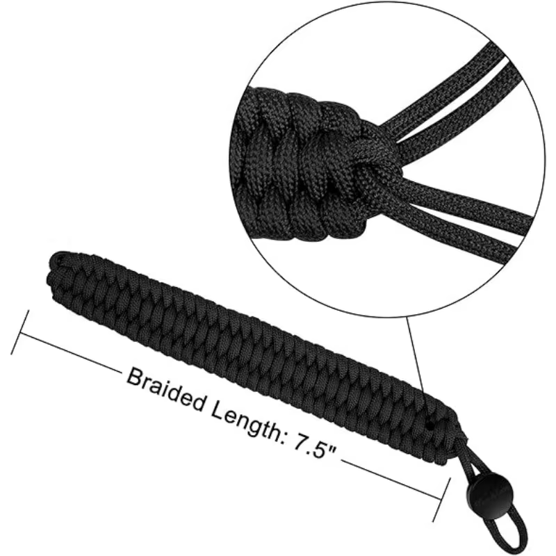 Bracelet tressé de parachute avec structure réglable