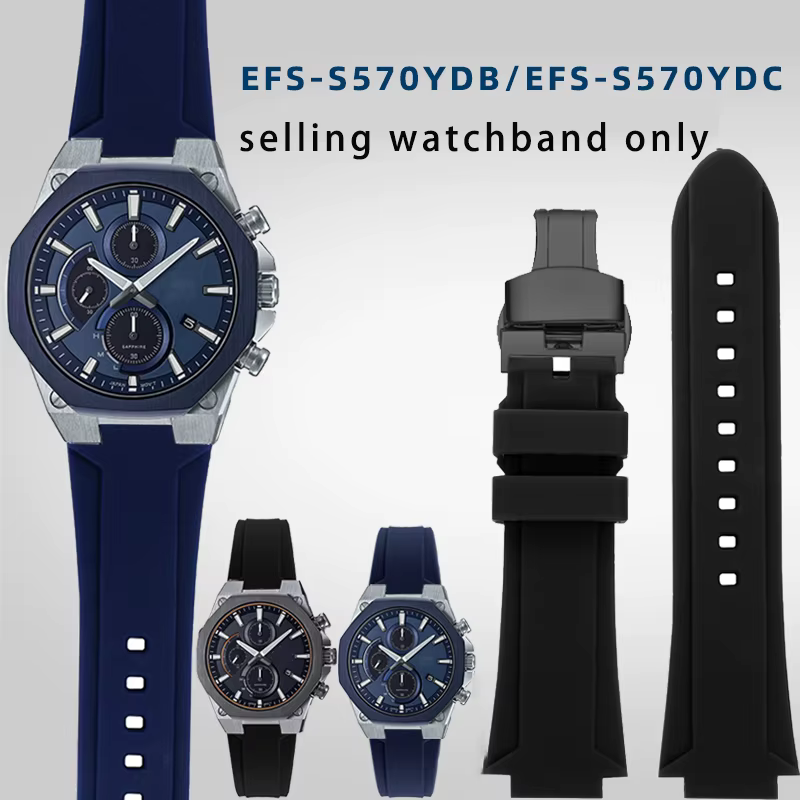 Bracelet de montre en silicone suréWerpour mol EDIFICE série 5634 EFS-S570YD