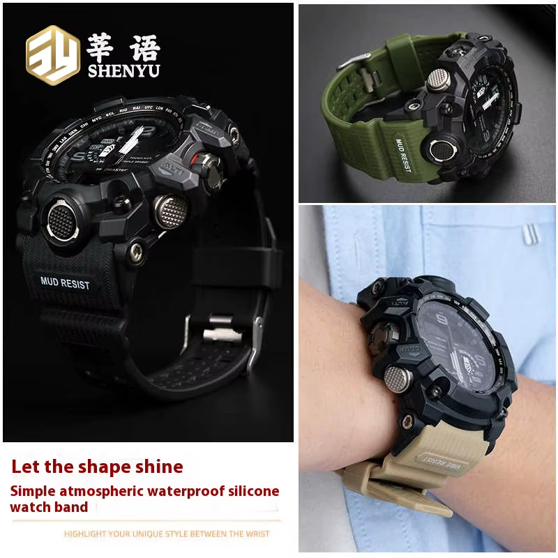 Pour Casio G-SHOCK Mudmaster série bracelet de montre GWG-1000 résine Silicone