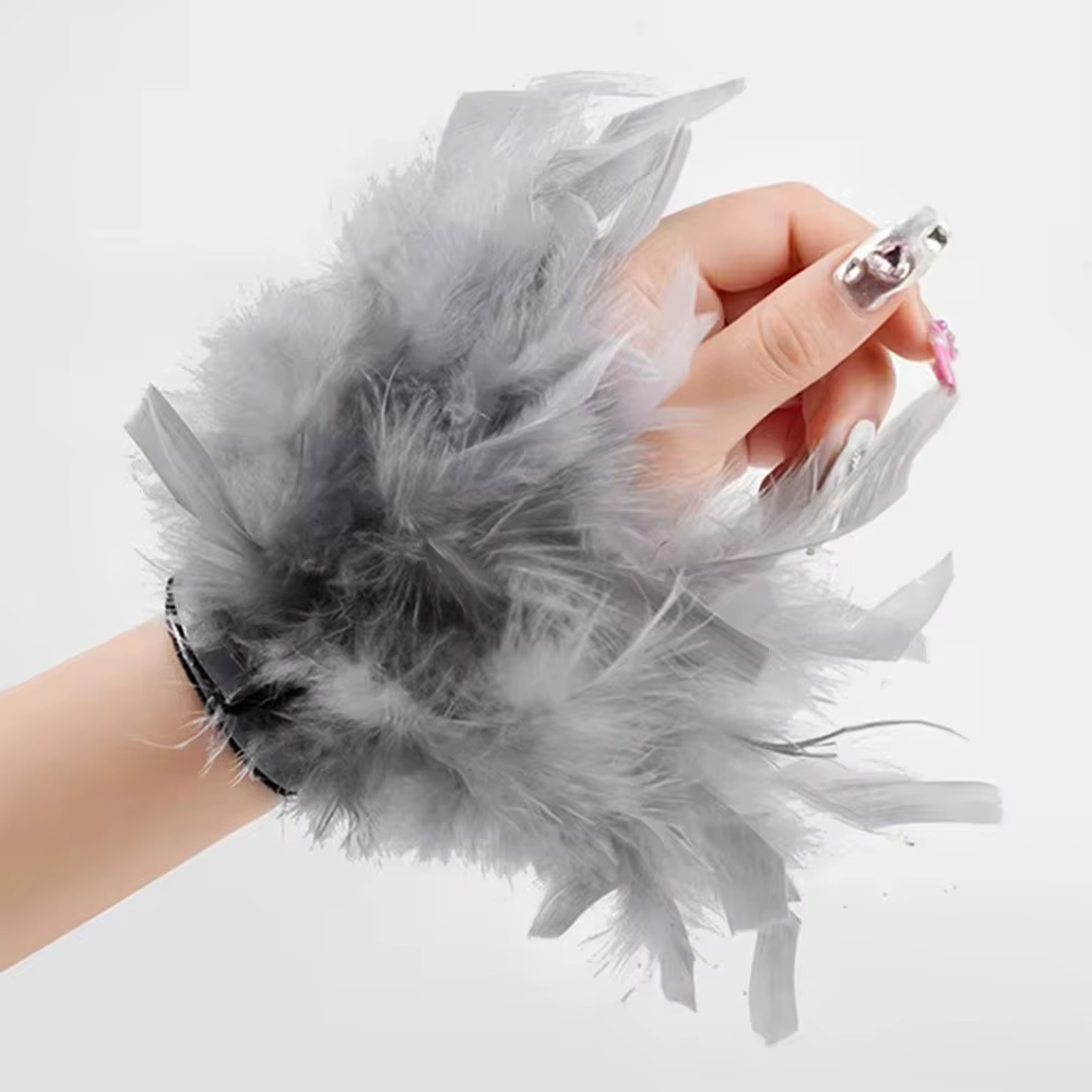 Nouvelle mode plumes Bracelet manches ongles ornement