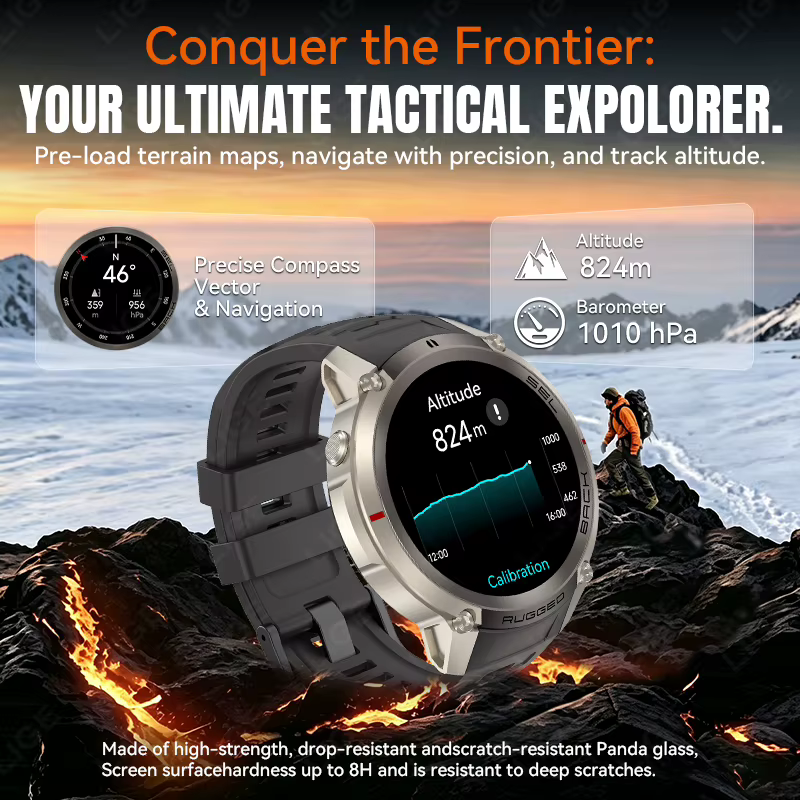 Montre connectée GPS avec carte hors ligne