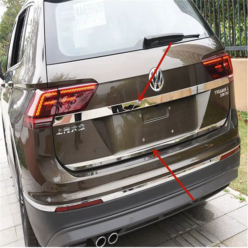 Accessoires de voiture pour Vw Volkswagen Tiguan Mk2 2017 2018 2019 2020 2021 2022 2023 2024, garniture de couvercle de coffre arrière, autocollants de voiture