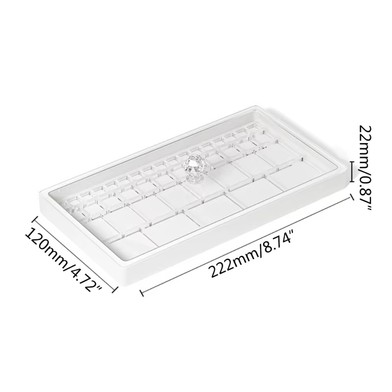 Organisateur de rangement de pièces de montre Transparent