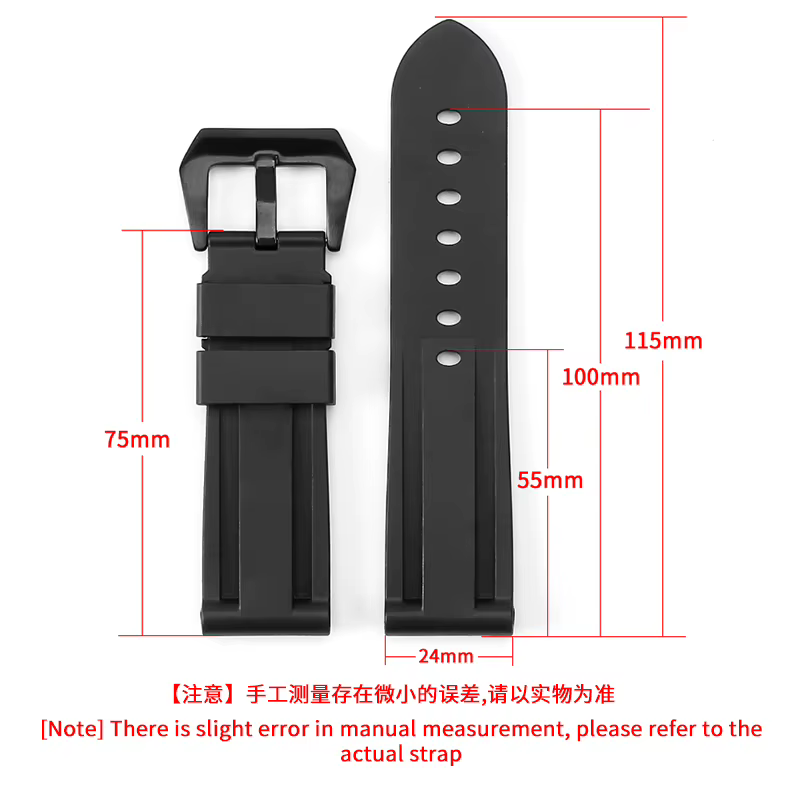 Caoutchouc naturel étanche pour remplacement de bracelet de montre