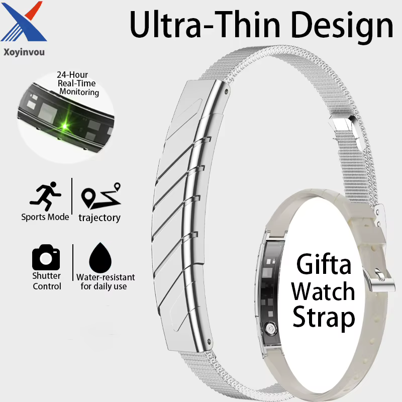 Bracelet intelligent sans écran, moniteur de fréquence cardiaque et de santé, montres intelligentes étanches, pour le sport et le fitness, montre connectée pour adultes, compatible Android et iOS.