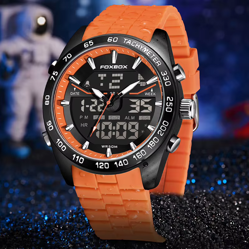 Nouveau FOXBOX mode montres militaires pour hommes de luxe Original sport chronographe montre Cadeau d'horloge de montre-bracelet à quartz étanche