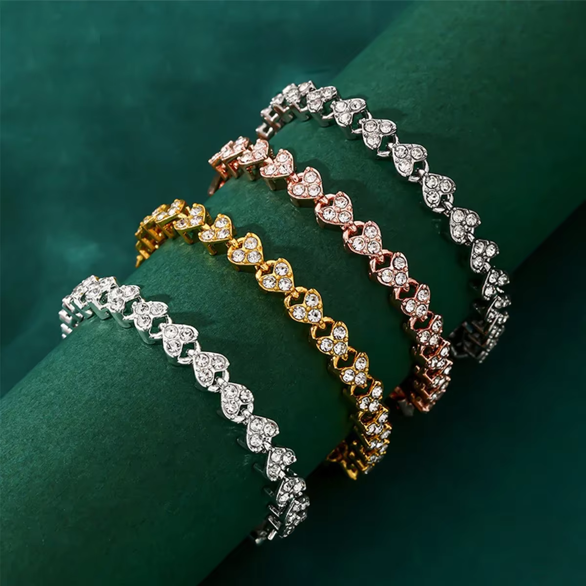 Nouveau Bracelet en Zircon 2026 pour Femmes et Adolescentes, Hypoallergénique, en Acier Inoxydable, Bijou de Fête Luxe Léger