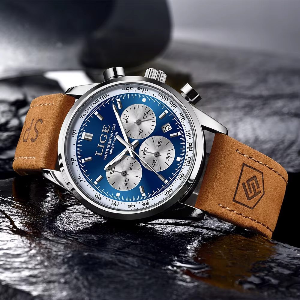 Montre-bracelet chronographe Shoous étanche pour homme
